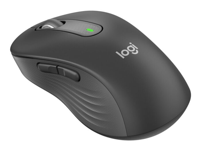 Logitech miška Signature M650, velikost L, Bluetooth, grafitna za levičarje