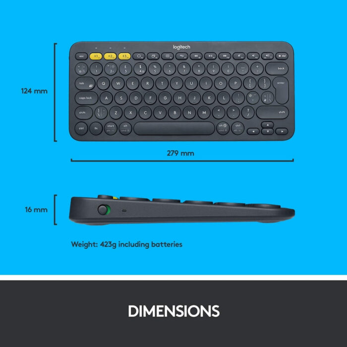Logitech tipkovnica K380 Multi-Device, siva, SLO g.