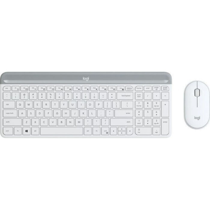 Logitech Slim Wireless Combo MK470, grafitna SLO bela - Image 3