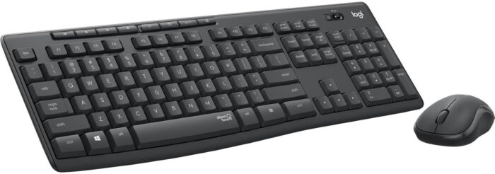 Logitech tipkovnica +miška brezžična Desktop MK295 SLO - grafitna barva SLO,