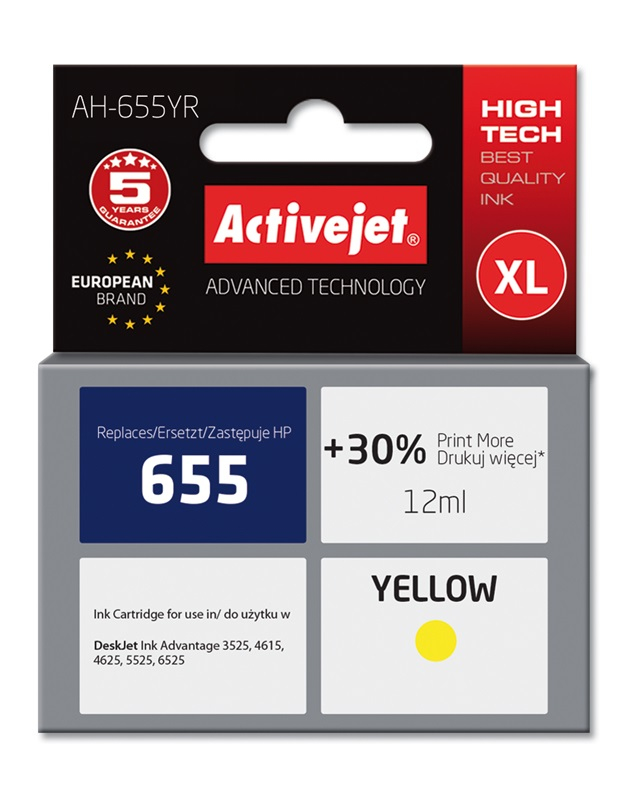 ActiveJet rumeno črnilo HP CZ112AE  655