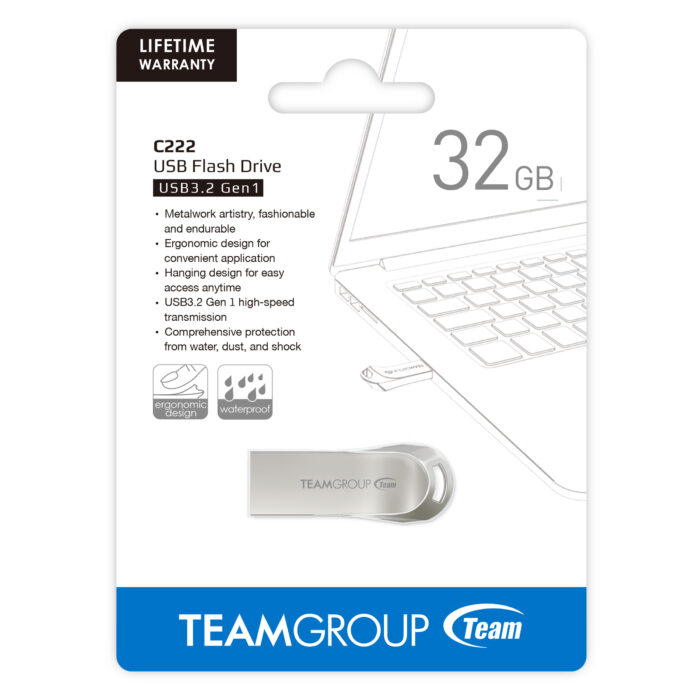 Teamgroup 32GB C222 USB 3.2 100MB/s spominski ključek - Image 6
