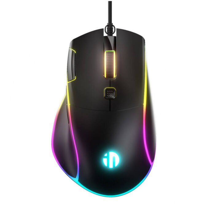 Miš USB Inphic PW8 optična gaming RGB 7200DPI - črna