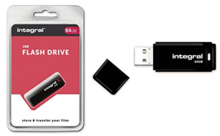 INTEGRAL BLACK 64GB USB2.0 spominski ključek