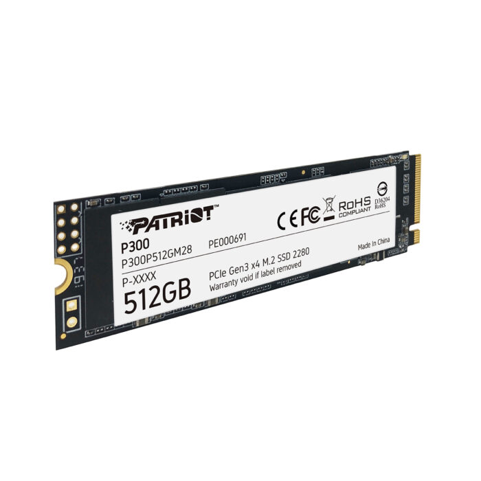 Patriot P300 512GB M.2 NVMe SSD PCIe Gen 3 x4 - Image 3