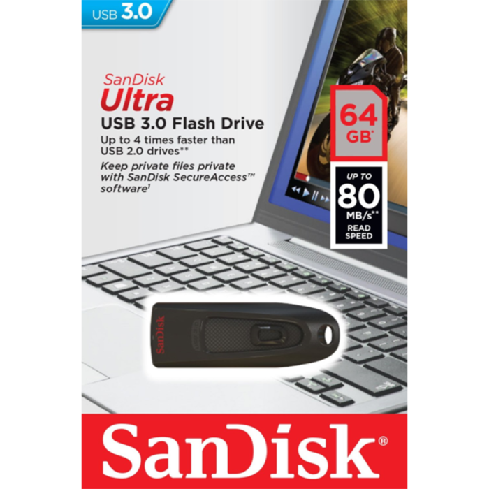 Sandisk Ultra 64GB USB3.0 črn spominski ključek - Image 4