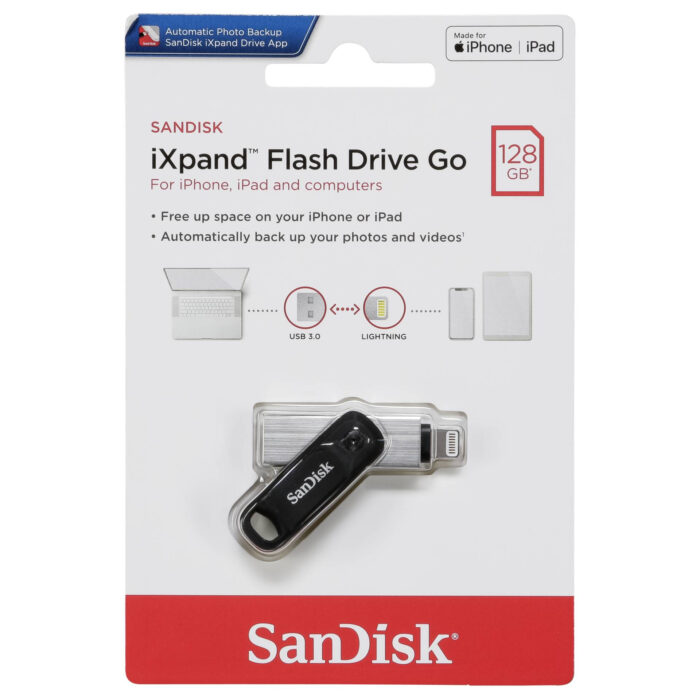 SanDisk iXpand 128GB USB iPhone in iPad USB3.0 + Lightning - for iPhone and iPad - Image 4