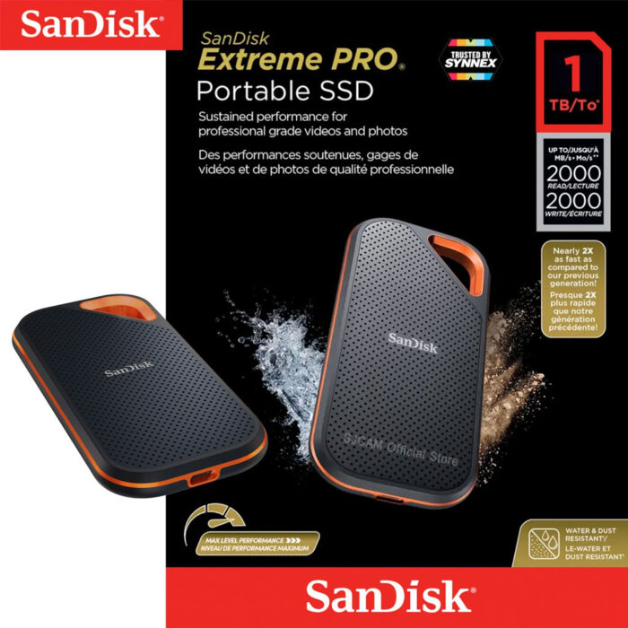 SanDisk Extreme PRO 1TB Portable SSD - Read/Write Speeds up to 2000MB/s, USB - Image 3