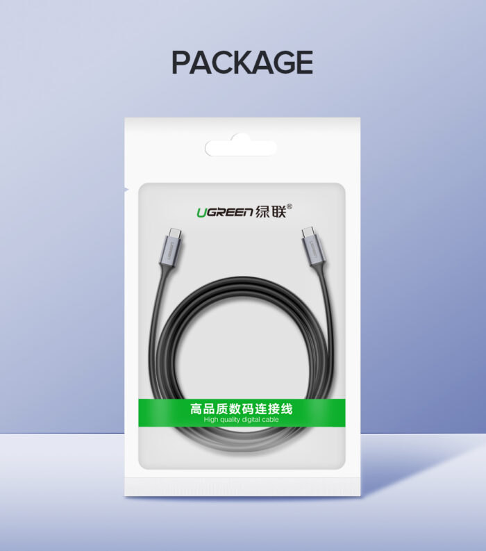 Ugreen USB-C 3.1 Gen1 3A 60W kabel, 1.5m avdio+video, 1,5M - Image 3