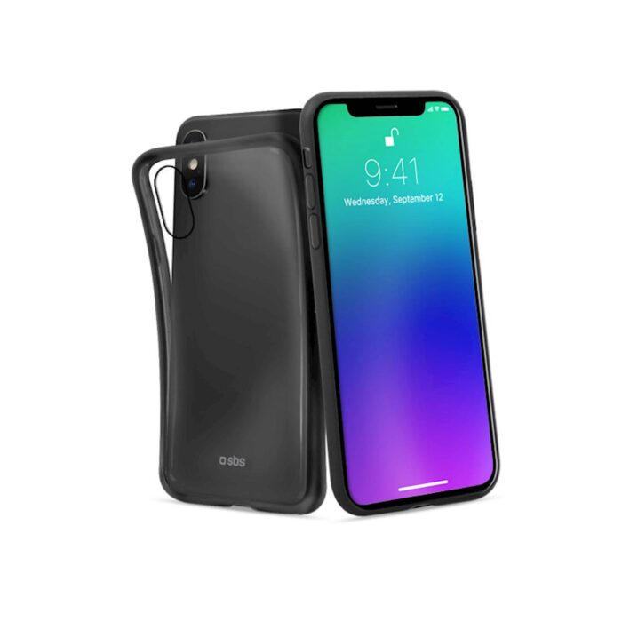 SBS SILIKON IPHONE X/XS PROZOREN ČRNI ROB
