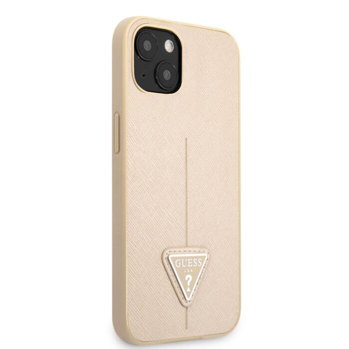 GUESS SAFFIANO TRIANGLE IPHONE 13 BEŽ - Image 3