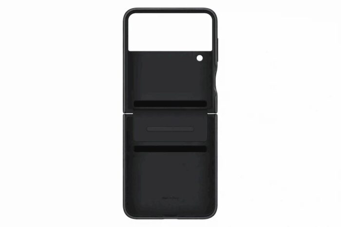 SAMSUNG GALAXY Z FLIP4 FLAP LEATHER COVER BLACK - Image 4