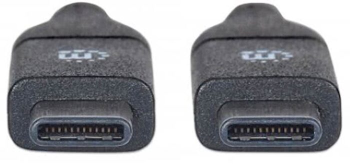 Kabel USB C/USB C SuperSpeed+ MANHATTAN, moški/moški, USB 3.1 Gen 2, 1m, črne - Image 3