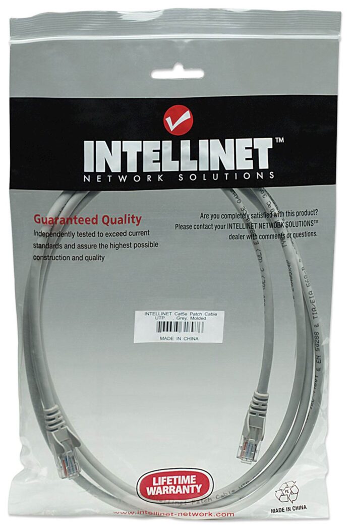 Mrežni kabel Intellinet 7,5 m Cat5e, CCA, Siv - Image 4