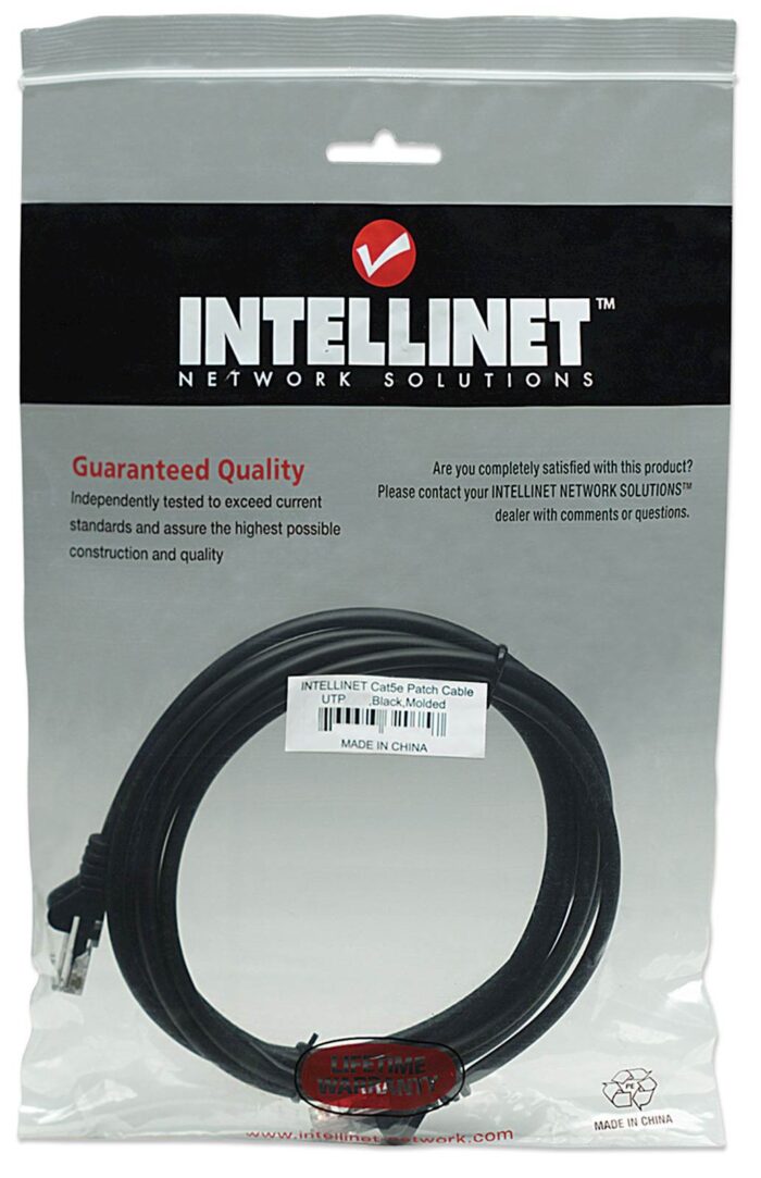 Mrežni kabel Intellinet 7,5 m Cat5e, CCA, črn - Image 4