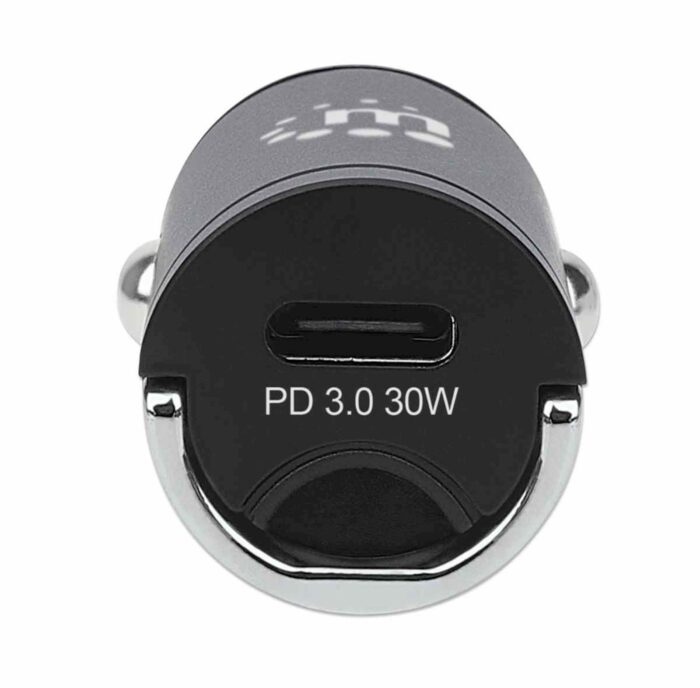 Avtopolnilec USB C 30 W mini MANHATTAN, 1xUSB C (PD 3.0), črne barve - Image 4