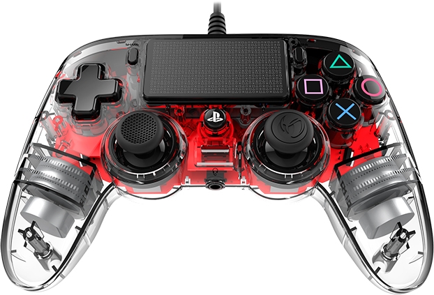NACON PS4 TRANSPARENTEN ŽIČNI IGRALNI PLOŠČEK, RDEČ - Image 4