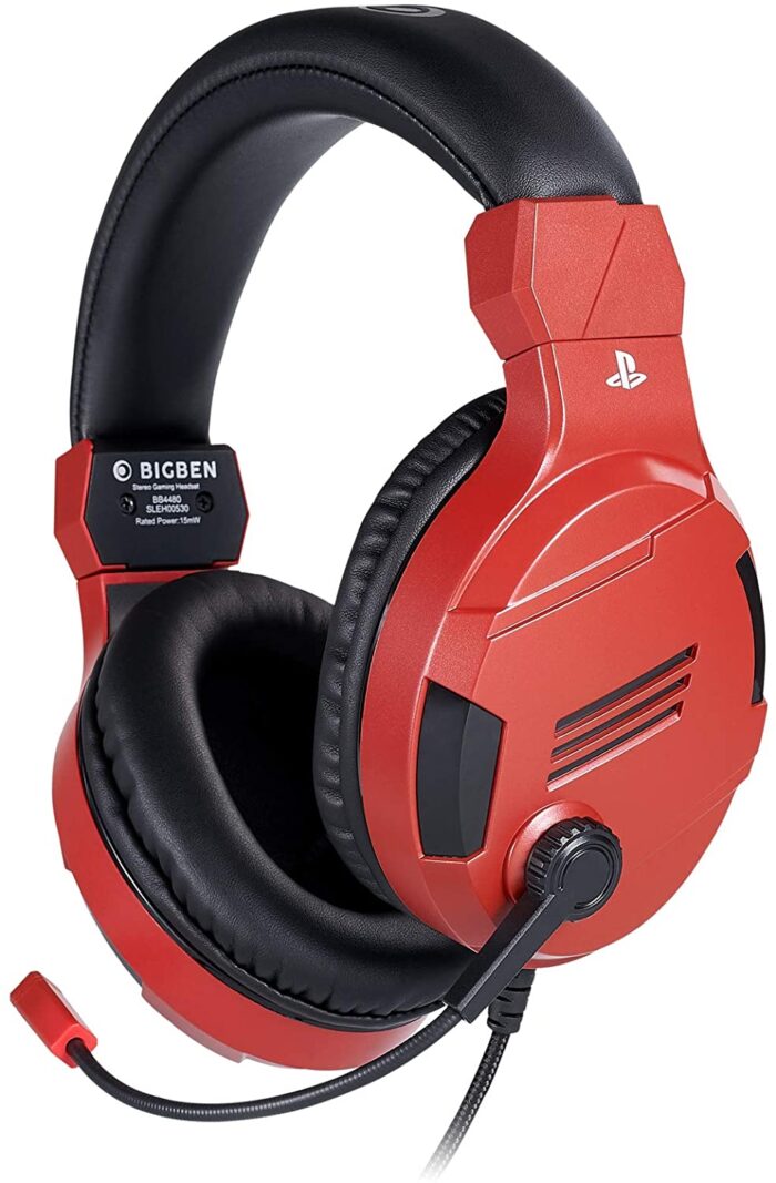 BIGBEN STEREO GAMING ŽIČNE SLUŠALKE V3, RDEČE