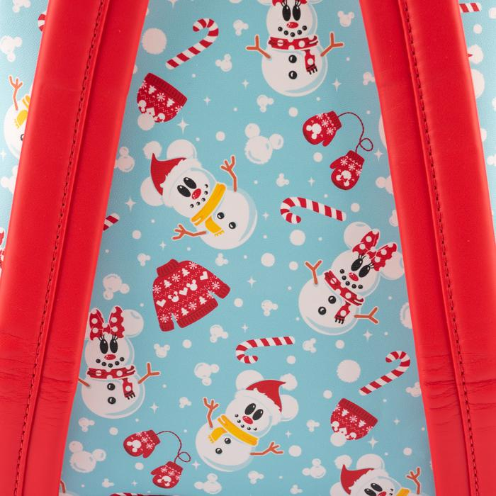 LOUNGEFLY DISNEY MINNIE MICKEY SNOWMAN AOP MINI NAHRBTNIK IN TRAK ZA LASE - Image 6