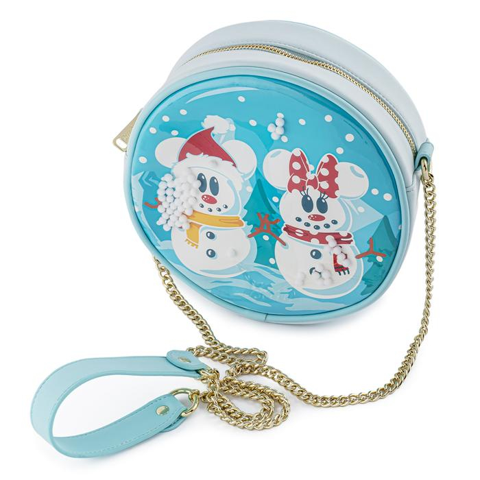 LOUNGEFLY DISNEY SNOWMAN MICKEY MINNIE SNOW GLOBE TORBA - Image 3