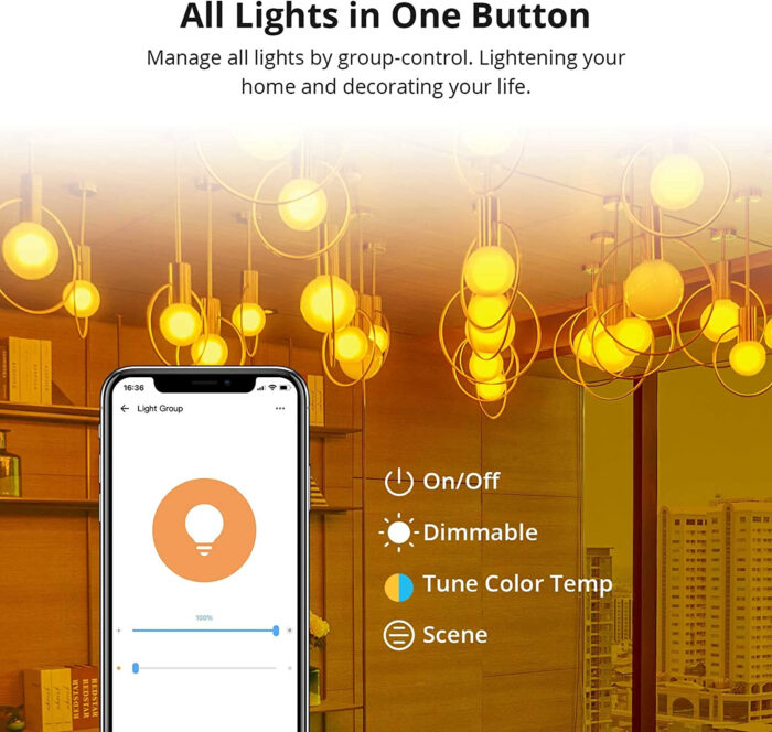 SONOFF Wi-Fi/Bluetooth pametna LED sijalka E27 9W - Image 6