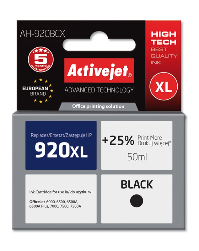 Activejet črno črnilo HP 920XL CD975AE