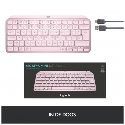 Logitech tipkovnica MX Keys Mini, roza barva, SLO g. - Image 4