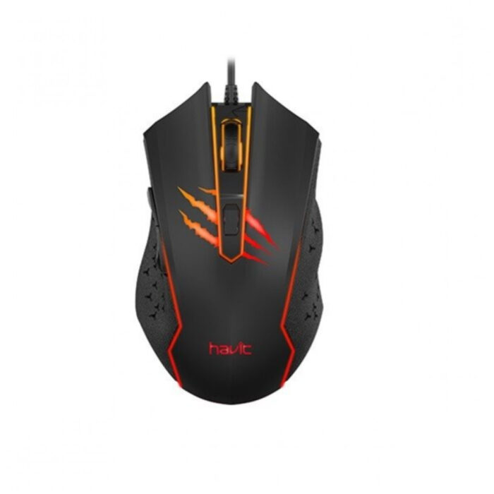 Miš USB HAVIT Gamenote MS1027 optična gaming 2400DPI - črna
