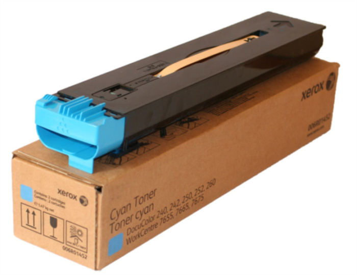 Xerox Cyan Toner DC 250/40 in WC 7655/7665/7675, 2 x 30.000 kopij