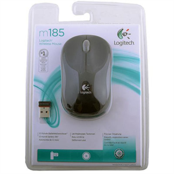 Logitech M185 Wireless mini miška, siva črna-siva - Image 3