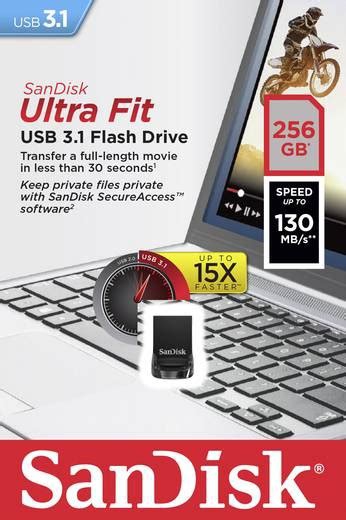 SanDisk Ultra Fit USB 256GB USB 3.1.do 400 MB/s - Image 3
