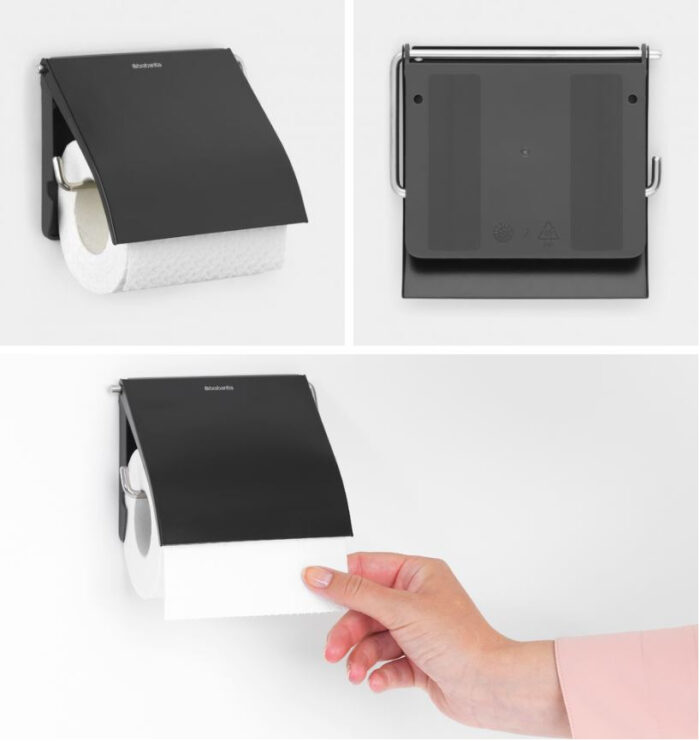 Brabantia držalo za toaletni papir Classic črno - Image 4