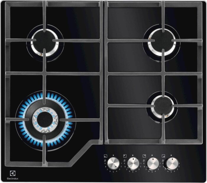 Vgr. kuhalna plošča Electrolux KGG64362K, 4 x plin na steklu
