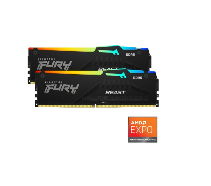 Kingston Fury Beast RGB 32GB Kit (2x16GB) DDR5-5600 DIMM PC5-38400 CL36, - Image 3