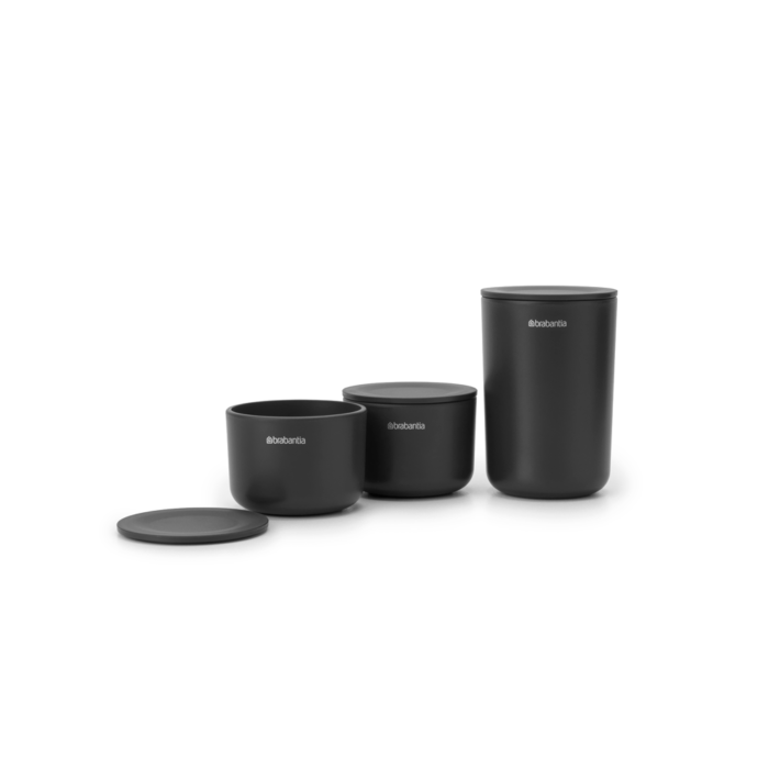 Brabantia set 3 lončkov za kopalnico siv - Image 3