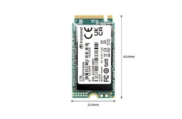 SSD Transcend M.2 PCIe NVMe 256GB 400S 2242, 2000/1000 MB/s, 3D TLC, DRAM-less