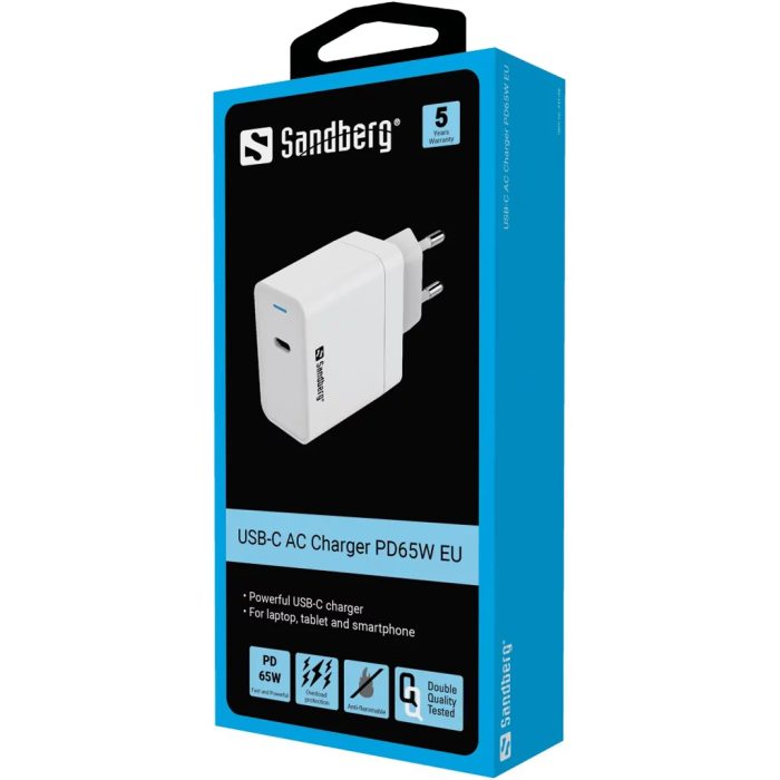 Sandberg USB-C PowerDelivery 65W polnilnik - Image 4