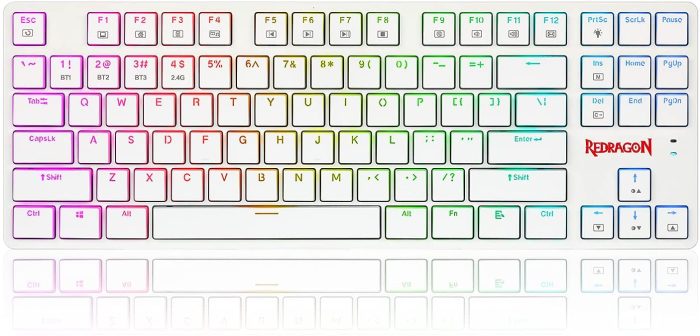 REDRAGON ANUBIS K539 RGB brezžična mehanska tipkovnica bele barve