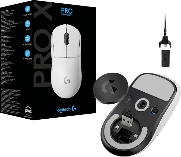 Logitech Miška G PRO X SUPERLIGHT Wireless, bela - Image 4