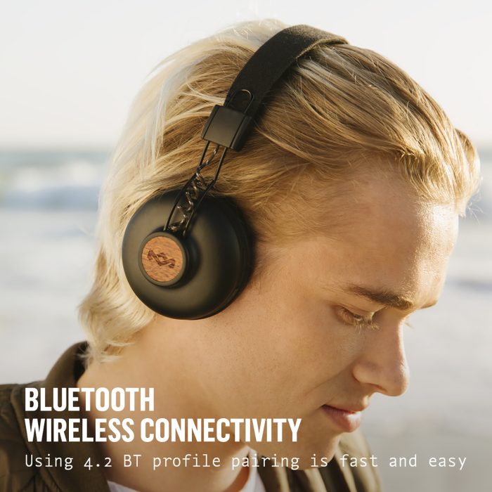 House of Marley Positive Vibration Bluetooth naglavne slušalke - black - Image 4