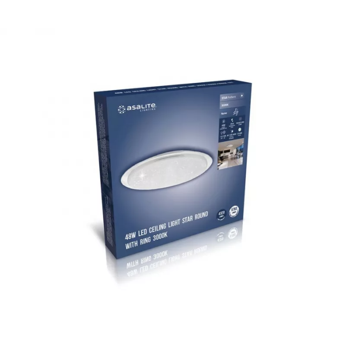 Asalite LED stropna svetilka LILY 48W 4000K 4320 lumnov okrogla učinek - Image 3