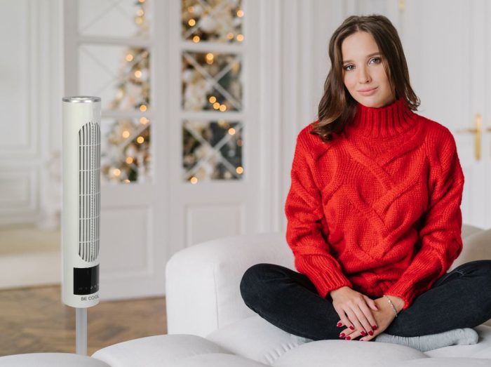 Be Cool stolpni - namizni ventilator 13 W s polnilno baterijo 13W - Image 6