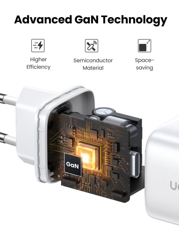 Ugreen Nexode 45W USB C Polnilnik GaN II PD 3.0 - Bel - Image 6