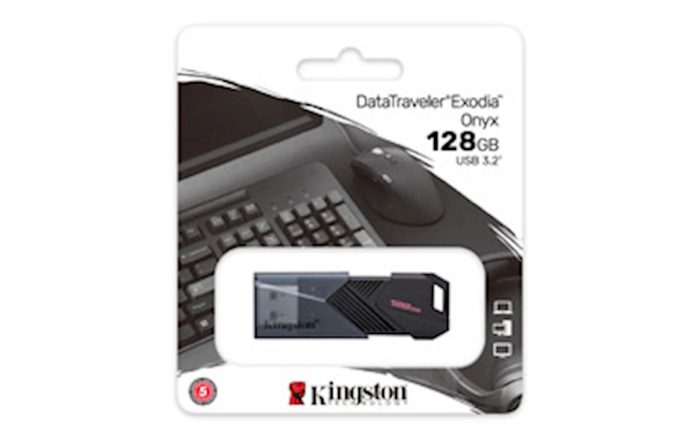 USB disk Kingston 128GB DT Exodia Onyx, 3.2 Gen1, črn, drsni priključek - Image 4