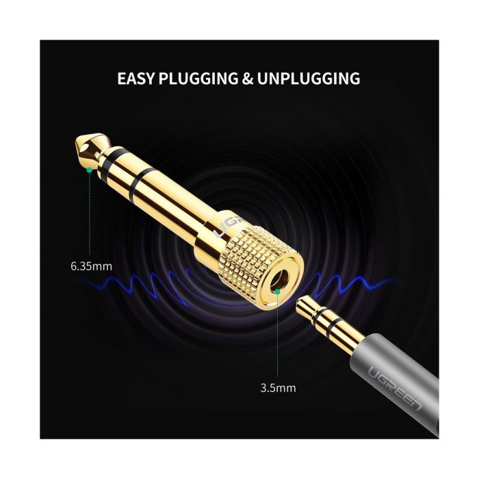 UGREEN 6.5mm Moški na 3.5mm ženski avdio priključek - polybag - Image 6