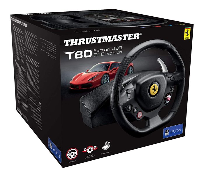 THRUSTMASTER T80 FERRARI 488 GTB EDITION RACING WHEEL PC/PS4/PS5