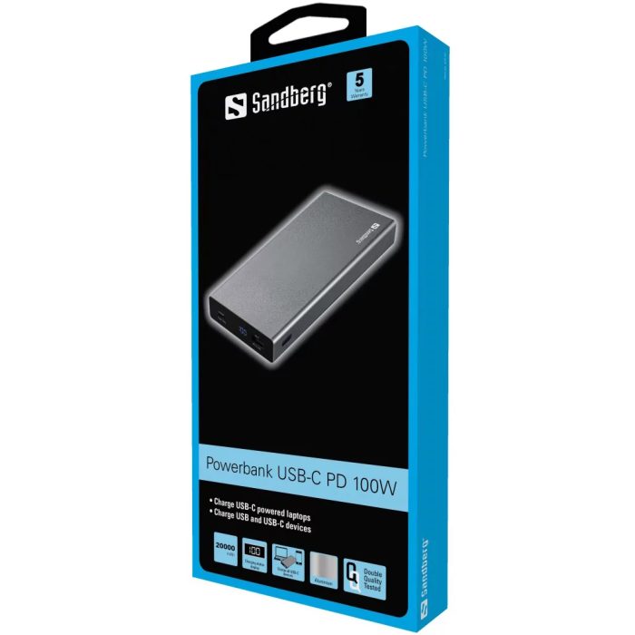 Sandberg Powerbank USB-C Power Delivery 100W 20000mAh prenosna baterija - slika 3