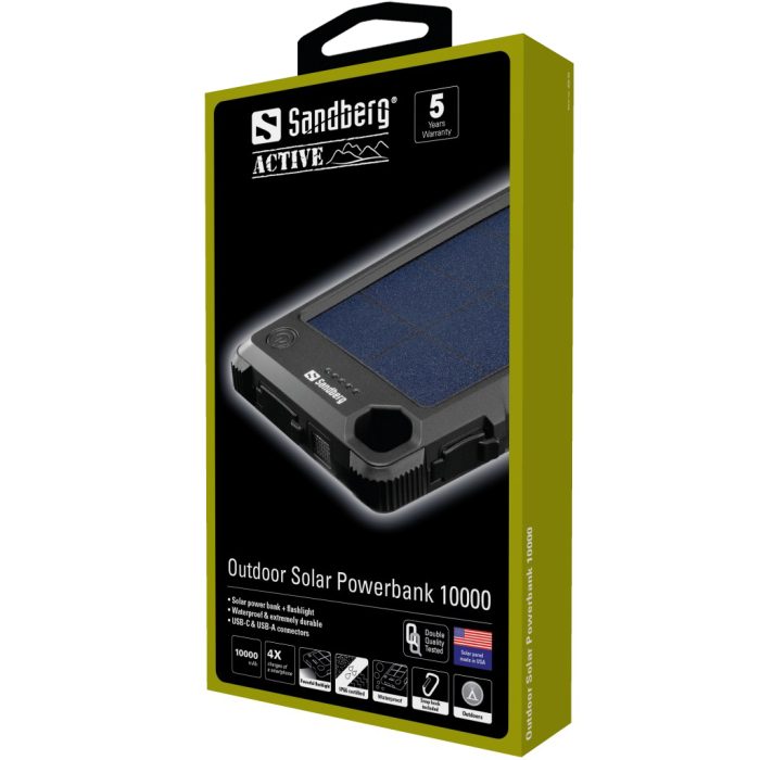Sandberg Outdoor Solar Powerbank 10000 solarna prenosna baterija - Image 3