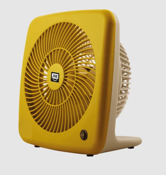 SHE talni ali namizni ventilator 2v1 30W rumen
