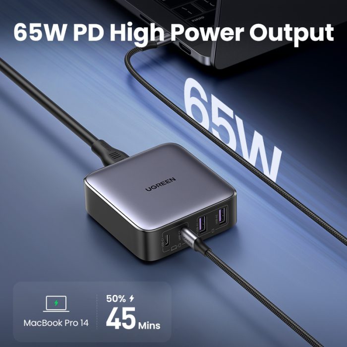 Ugreen Nexode 65W polnilec, 2x USB-A, 2x USB-C - Image 4